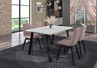 Stół do jadalni salonu LOFT z metalowymi nogami Kleo 138x90 aranżacja - internetowy sklep meblowy Bird Meble