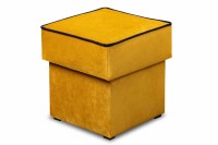 Zestaw wypoczynkowy do salonu Merida pufa do siedzenia podnóżek żółty - internetowy sklep meblowy Bird Meble