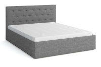 Łóżko tapicerowane 140x200 sypialniane Star szare - internetowy sklep meblowy Bird Meble