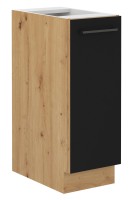 Szafka kuchenna Modena czarna dąb artisan stojąca cargo