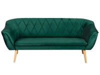 Sofa trzyosobowa skandynawska Rosa 3 ciemno zielona - internetowy sklep meblowy Bird Meble