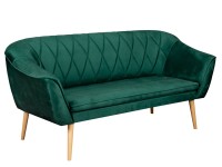 Sofa 3-osobowa skandynawska Rosa 3 ciemno zielona - internetowy sklep meblowy Bird Meble