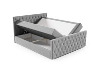 łóżko kontynentalne 160x200 z pojemnikiem tapicerowane do sypialni z materacem dwuosobowe Nadia front internetowy sklep meblowy Birdmeble