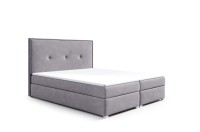 łóżko kontynentalne 140x200 z pojemnikiem do sypialni tapicerowane z materacem szare Lara sklep meblowy Birdmeble