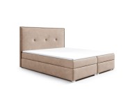 łóżko kontynentalne 160x200 z pojemnikiem do sypialni tapicerowane z materacem beżowe Lara sklep meblowy Birdmeble