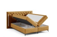 łóżko kontynentalne 160x200 z pojemnikiem do sypialni tapicerowane dwuosobowe LED Elizabeth sklep meblowy Birdmeble