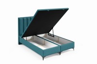 łóżko tapicerowane 120x200 z pojemnikiem do sypialni z materacem kontynentalne Sofia 1 sklep meblowy BirdMeble