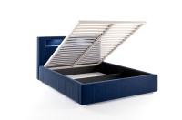 łóżko tapicerowane 140x200 do sypialni z pojemnikiem dwuosobowe Palermo sklep meblowy BirdMeble online