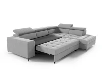 Duży narożnik z funkcją spania codziennego i pojemnikiem do salonu Forst prawy powierzchnia spania - internetowy sklep meblowy Bird Meble