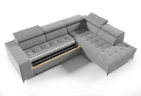 Duży narożnik z funkcją spania codziennego i pojemnikiem do salonu Forst prawy przekrój wypełnienie - internetowy sklep meblowy Bird Meble