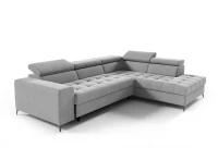 Duży narożnik rozkładany z funkcją spania codziennego i pojemnikiem do salonu Forst prawy - internetowy sklep meblowy Bird Meble