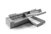 Duża kanapa narożna z funkcją spania codziennego i pojemnikiem do salonu Forst prawy pojemnik na pościel - internetowy sklep meblowy Bird Meble