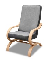 Fotel finka do salonu pokoju Girona szary/grafit - internetowy sklep meblowy Bird Meble