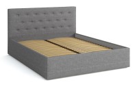 łóżko 140x200 do sypialni tapicerowane z materacem Star szare - internetowy sklep meblowy Bird Meble