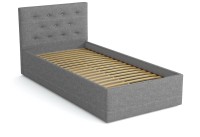 Łóżko jednoosobowe 80x180 młodzieżowe tapicerowane Star szare - internetowy sklep meblowy Bird Meble