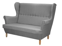 Zestaw wypoczynkowy w stylu skandynawskim sofa uszak do salonu szara - internetowy sklep meblowy Bird Meble