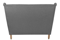 Zestaw wypoczynkowy w stylu skandynawskim sofa uszak do salonu szara tył wolnostojąca - internetowy sklep meblowy Bird Meble