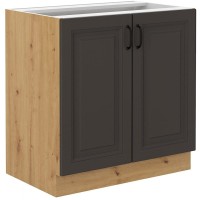 Szafka STILO 80 D 2D Kuchenna Dolna Grafit/Artisan