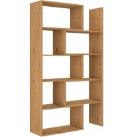 Regał na książki rozsuwany otwarty 188 cm Karol 02 Dąb Artisan