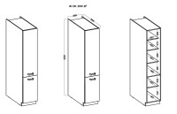 Wymiary szafki kuchennej wysokiej ARTISAN HG 40 DK-210 2F