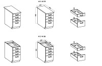 Szafka kuchenna dolna z 4 szufladami EKO 40 D 4S Biały Wymiary