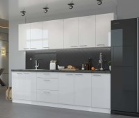 Zestawienie szafek kuchennych białych LARA połysk