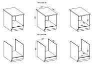Szafka kuchenna dolna pod piekarnik LARA 60 D GAZ Cappucino/Biały wymiary