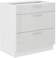 Szafka kuchenna dolna z 3 szufladami LARA 80 D 3S Biały/Biały