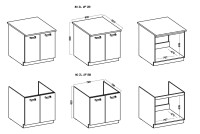 Rozmiar szafki dolnej pod zlew LARA 80 ZL 2F