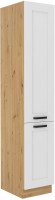 Stojąca szafka wysoka słupek do kuchni z kolekcji LUNA 40 DK-210 2F Biały/Dąb Artisan