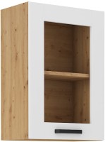 Górna szafka wisząca z witryną do kuchni z kolekcji LUNA 40 GS-72 1F Biały/Dąb Artisan