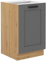 Dolna pod zlew szafka do kuchni LUNA 50 ZL 1F Szary/Dąb Artisan