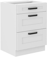 Szafka do kuchni z 3 szufladami LUNA 60 D 3S biała