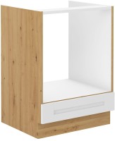 Kuchenna szafka pod piekarnik LUNA 60 D GAZ Biały/Dąb Artisan