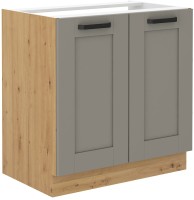Szafka Luna pod zlew 80 cm w kolorze szary/dąb artisan