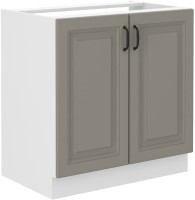 Szafka STILO 80 ZL 2F kuchenna Gliniasty Szary/Biały pod zlew