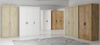 Szafa trzydrzwiowa Elena 3D DL03 z nadstawką NAEL DL03 Dąb Lefkas aranzacja