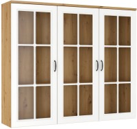 Kredens do salonu Flawia WHAR witryna 150 3D Biały/Dąb Artisan