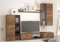 Meblościanka pod telewizor Salsa DL01 Dąb Lefkas + LED