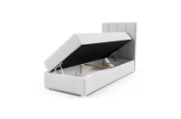 łóżko kontynentalne 80x200 z pojemnikiem prawe jednoosobowe młodzieżowe z materacem szare Brando sklep meblowy Birdmeble