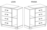 Prezentacja komody romero w wersji prawej lub lewej