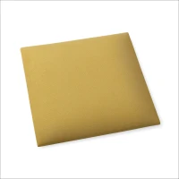 Panel ścienny tapicerowany 3D o wymiarze 40x40 wezgłowie w kolorze żółtym.