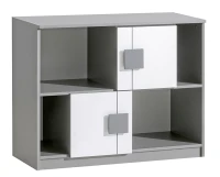 Komoda do pokoju dla dziecka Gumi G19 dwukolorowa w kolorach Biały/Antracyt.