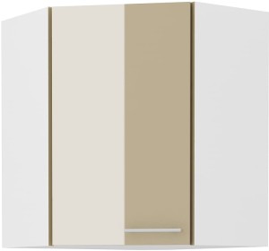 Szafka kuchenna wisząca górna narożna LARA 58x58 GN-72 1F Cappucino/Biały