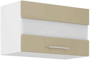 Szafka kuchenna wisząca górna z szybą LARA 60 GUS-36 1F Cappucino/Biały