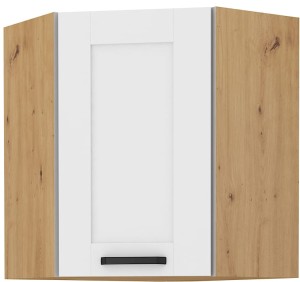 Szafka kuchenna wisząca górna narożna LUNA 58x58 GN-72 1F Biały/Dąb Artisan