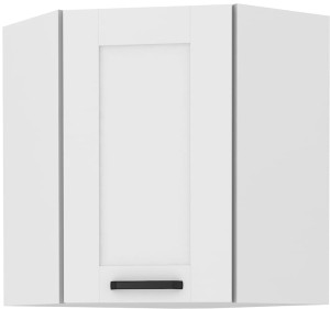 Szafka kuchenna wisząca górna narożna LUNA 58x58 GN-72 1F Biały/Biały