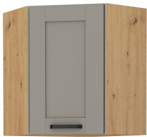 Szafka kuchenna wisząca górna narożna LUNA 58x58 GN-72 1F Gliniasty Szary/Dąb Artisan