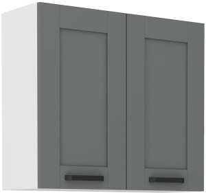 Szafka kuchenna wisząca górna LUNA 80 G-72 2F Szary/Biały