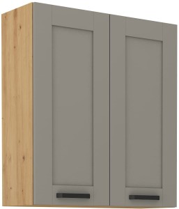 Szafka kuchenna wisząca górna LUNA 80 G-90 2F Gliniasty Szary/Dąb Artisan